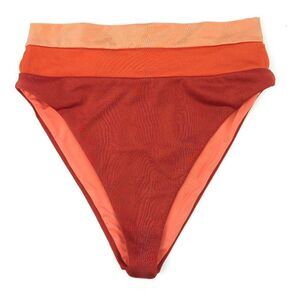 NEW Beach Riot Heidi High Waisted Bottoms Desert Clay Colorblock 70s Beachy Boho